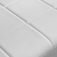 Faux Leather Loveseat Sofas for Living Room, Small Sofa Couches for Small Spaces Bedroom with Solid Wooden Frame and Padded Cushion, Mid Century Decor Love Seats Furniture for Office (White)