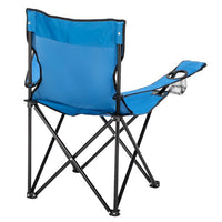 Camping Chair with Cup Holder & Carry Bag, Water-Resistant Quad Chair Supports up to 230lbs, Camping & Outdoor Use, Folding Chair & Lawn Chair, 32 *19*31in, Blue