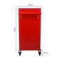Multifunctional Rolling Tool Cart, Tool Cart with 4 Drawers, Storage Space on Bottom, Lockable Wheels, Mobile Workshop Tool Trolley for Mechanic, Warehouse, Garage, Workshop (Red)