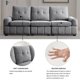 3-Seater Tufted Sofa with Hidden Storage Space, 93" Upholstered Sofa Lounge Sofa with Wood Frame for Apartment, Dorm, Reception and Office, 93"Lx34.5"Wx35.5"H, Load Capacity 250 LBS/Seat, Dark Grey
