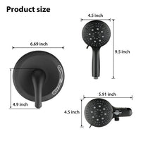 Shower Tub Kit, Tub and Shower Faucet Set（Valve Included) with 35-Mode 2 in 1 Handheld and Rain Shower Head System, Single-Handle Tub and Shower Trim Kit, Matte Black