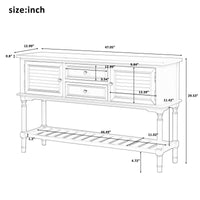 47'' Modern Console Table Sofa Table with 2 Drawers, 2 Cabinets and 1 Shelf, End Table Entryway Table for Entryway, Living Room, Hallway, Navy Blue