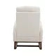 Modern Rocking Chair Nursery Upholstered Glider Chair with Side Pocket, Comfortable Rocking Accent Armchair with High Back and Rubber Wood Legs for Living Room Bedroom Reading Room Lounge, Beige