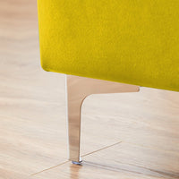 Storage Bench for Bedroom End of Bed, 55.9" Upholstered Velvet Storage Ottoman Bench, End of Bed Storage Bench with Thick Cushion and Metal Legs Window Bench Seat for Living Room Bedroom, Yellow