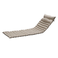 2PCS Set Chaise Lounge Cushions Outdoor with Adjustable Strip， Replacement Lounge Chair Cushions for Outdoor Furniture, Comfortable Patio Furniture Seat Cushion Chaise Lounge Cushion, Khaki