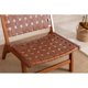 Accent Chairs for Living Room, Single Rattan Lounge Reading Chair with Solid Wood Frame, Mid Century Modern Wood Chairs, Rustic Side Chair with Cane Back for Bedroom Office, Pool Sun Chairs, Brown