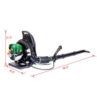 Backpack Leaf Blower, 37.7CC 4-Stroke, 1.5HP 580 CFM Gas Leaf Blower for Garden, Yard, Street Cleaning, Portable Light Weight Grass Blower for Lawn Care