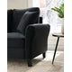 Modern Velvet Upholstered Couch with 2 Pillow, 78 Inch Width Sofa Couch for Living Room Furniture, 3 Seater Accent Sofa with Solid Wood Legs for Small Space, Bedroom, Apartment, Studio, Black