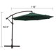 10FT Patio Umbrella with Cross Base,Cantilever Canopy Hanging Umbrella with Crank & Tilt,Water Proofed,UV Protection 100,Table Market Patio Umbrella with 8 Steel Ribs,for Backyard,Poolside,Lawn,Garden