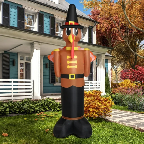 10 FT Turkey Thanksgiving Inflatables Outdoor Decorations With 8pcs LE 10 ft turkey thanksgiving inflatables outdoor decorations with 8pcs le