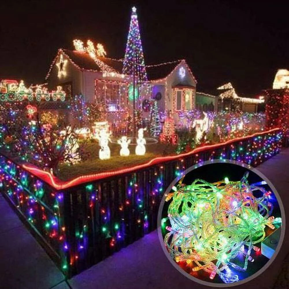 100 LED Color Changing Christmas Lights, Colorful String Lights Waterproof Green Blue Purple Tree Lights Plug in for Indoor Outdoor Halloween Xmas Party Wedding Decor