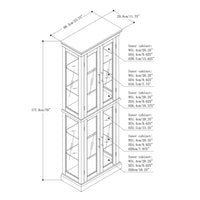 6 Tier Curio Cabinet Lighted Curio Display Cabinet with Door, Sturdy Curio Cabinet with Adjustable Shelves and Mirrored Back Panel, Tempered Glass Doors, E26 Light Bulb Not Included, Walnut