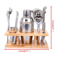 8PCS Stainless Steel Cocktail Shaker Set,Drink Mixer Set with Bar Tools,Bartender Set for Beginners and Professionals