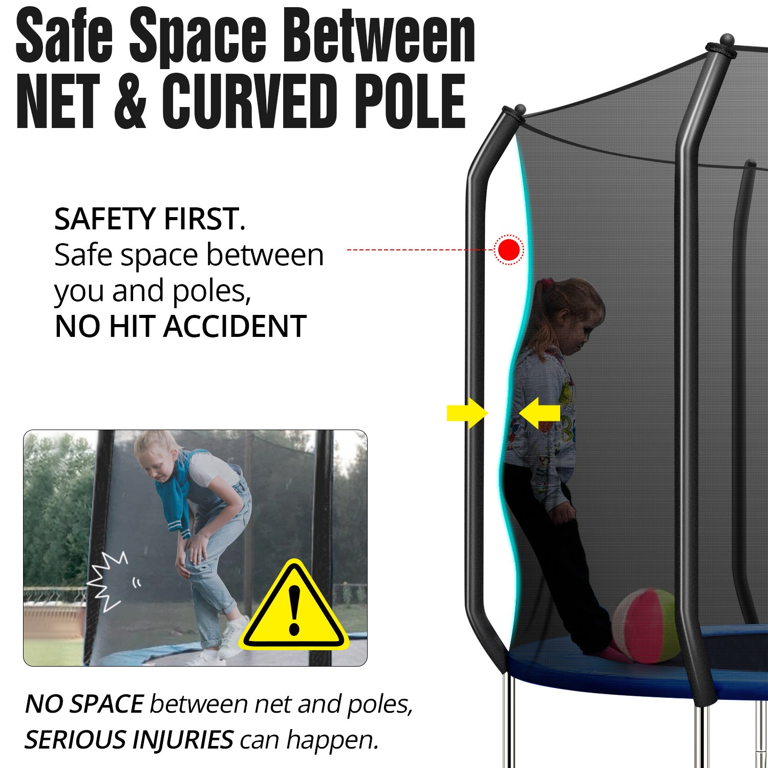 TRIPLETREE 10FT Trampoline with Safety Enclosure Net Ladder Suitabl tripletreebrands