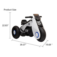 Children Ride on Motorcycle, 6V Battery Powered, Electric Motorcycle, 3 Wheels Double Drive Toy, Pink