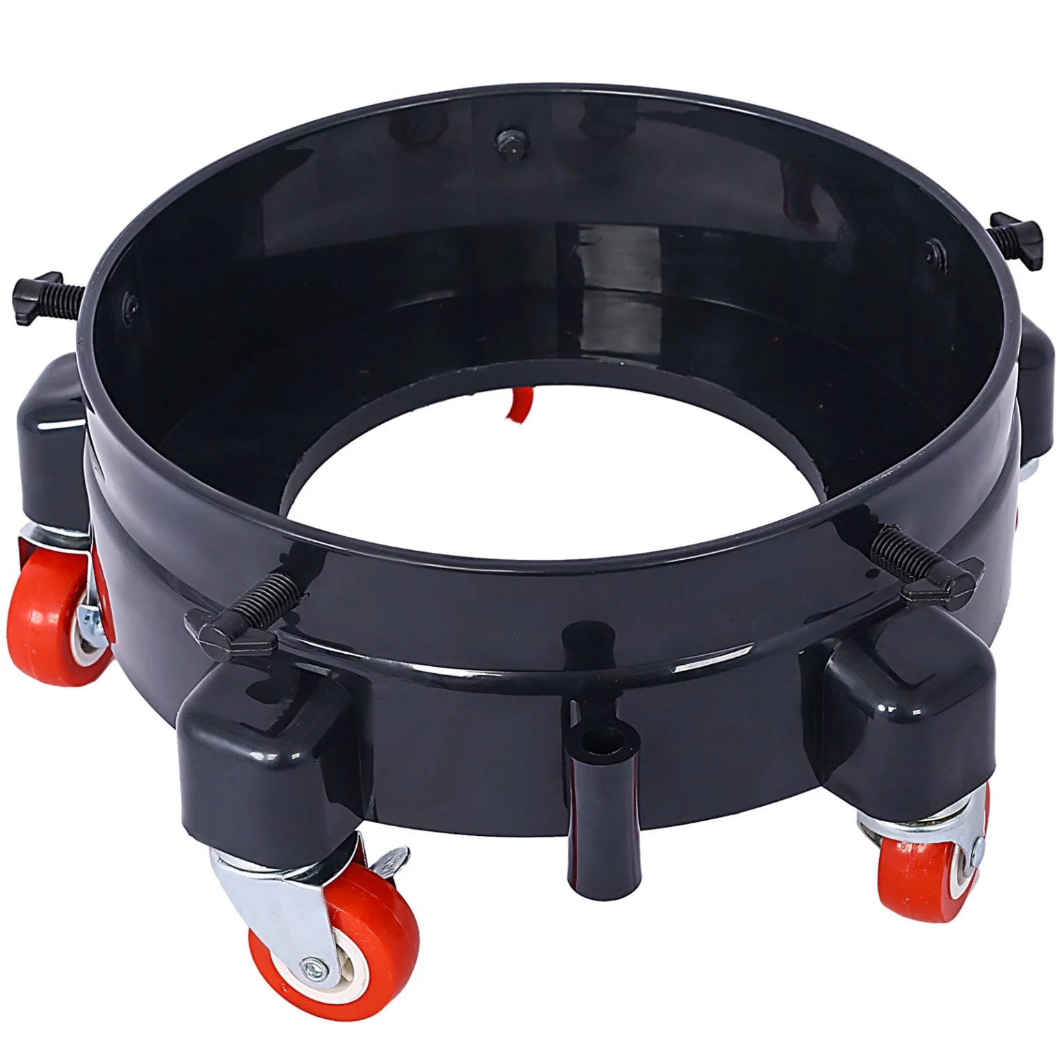 11.2" Bucket Dolly, Removable Rolling Bucket Dolly, Easy Push 5 Roll Swivel Casters to Move 360 Degree Turning for 5 Gallon Buckets Car Wash System,Black