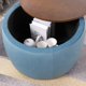 Round Ottoman Set with Storage, 2 in 1 Combination, Round Coffee Table Ottoman with Storage, Square Foot Rest Footstool for Living Room Bedroom Entryway Office, Blue