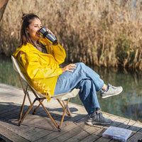 Folding Camping Chair Outdoor Chair Portable Stool with Durable 600D Polyester Fabric, Fishing Chair Picnic Chair BBQ Chair Hiking Chair Lawn Chair, Khaki