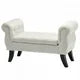 40"Storage Bench for Bedroom,End of Bed Bench with Rolled Arms,Velvet Button Tufted Storage Bench Sofa Stool with Nailhead,Long Storage Bench Ottoman Bench for Entryway Living Room,Beige