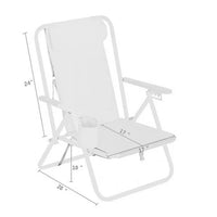 Beach Chair with Adjustable Headrest Portable High Strength,Blue