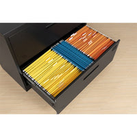 Lateral Filing Cabinet with 2 Drawers, Large Deep Drawers Locked by Keys, Wide Lockable File Cabinet, Metal Steel, Easy to Assenble for Home Office, Black