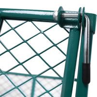 Heavy-Duty Steel Garden Cart, Folding Utility Wagon Cart with Removable Sides and 180°Rotating Handle,Metal Steel Wagon Cart for Outdoor, Lawn, Yard, Farm,Green,Weight Capacity 550 Lbs