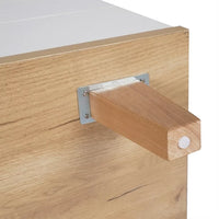 Dresser Chest with 3 Drawers, Tall Chest of Drawers, Wood Dressers Cabinets, Morden Storage Organizer Unit with Solid Wood Legs for Living Room, Hallway, Bedroom
