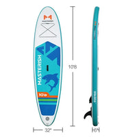Inflatable Stand Up Paddle Board, Standing Boat with Premium SUP Accessories, Backpack, Pump, Adjustable Paddle and Fin, Blow Up Paddle Board for Adults