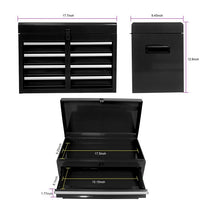 5-Drawer Rolling Tool Chest & Removable Tool Box with Locking System, Tool Box Organizer with 4 Wheels&Hooks, Large Capacity Garage Storage Cabinet for Warehouse and Repair Shop, Black