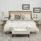 40"Storage Bench for Bedroom,End of Bed Bench with Rolled Arms,Velvet Button Tufted Storage Bench Sofa Stool with Nailhead,Long Storage Bench Ottoman Bench for Entryway Living Room,Beige