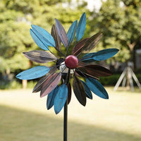 Wind Spinner Emerald 77in Single Blade Easy Spinning Kinetic Wind Spinner for Outside – Vertical Metal Sculpture Stake Construction for Outdoor Yard Lawn & Garden