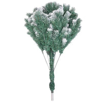 7ft Snow Flocked Hinged Artificial Pine Christmas Tree with Solid Metal Stand, Xmas Full Tree for Indoor and Outdoor(7FT/Snow)