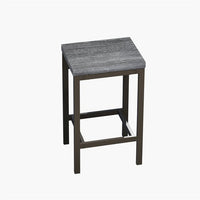 4-Piece Counter Height Bar Table and Chairs Set, Modern Kitchen Dining Table Set with 3 Padded Stools, Metal Extra Long Console Bar Set for Breakfast Nook Small Places, Easy Assembly, Gray