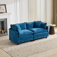 Triple Tree Cloud Sofa LoveSeat (Ottoman is not included), Modern Sectional Couch, for Living Room Bedroom and Apartment