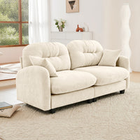 Triple Tree Loveseat Cloud Sectional Couches Chenille Fabric, Tufted Cushion Backrest Design, Ergonomic Design