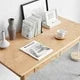 Modern Solid Wood Table with a Storage Drawer, Oak Grain Finish Writing Desk, Slim Computer Desk for Home, Office, Reading Room and Living Room