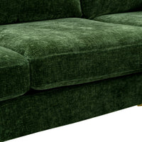 Large Convertible Sectional Sofa,110.63" U-Shaped Accent Couch Sofa with Double Chaise Lounge and 2 Arm Pillows,Upholstered Corner Sectional Sofa for Apartment Office,Living Room,Green