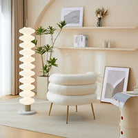 Accent Chair with Ottoman, Velvet Upholstered Barrel Chair and Ottoman Set for Loving Room, Modern Comfy Armchair and Footrest with Metal Legs for Living Room, Bedroom, Reading Room, White