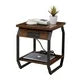 End Table with Charging Station, Set of 2 Side Tables with USB Ports and Sockets,Wooden Bedroom Nightstand for Living Room,Bedroom and Small Spaces,Rustic Brown