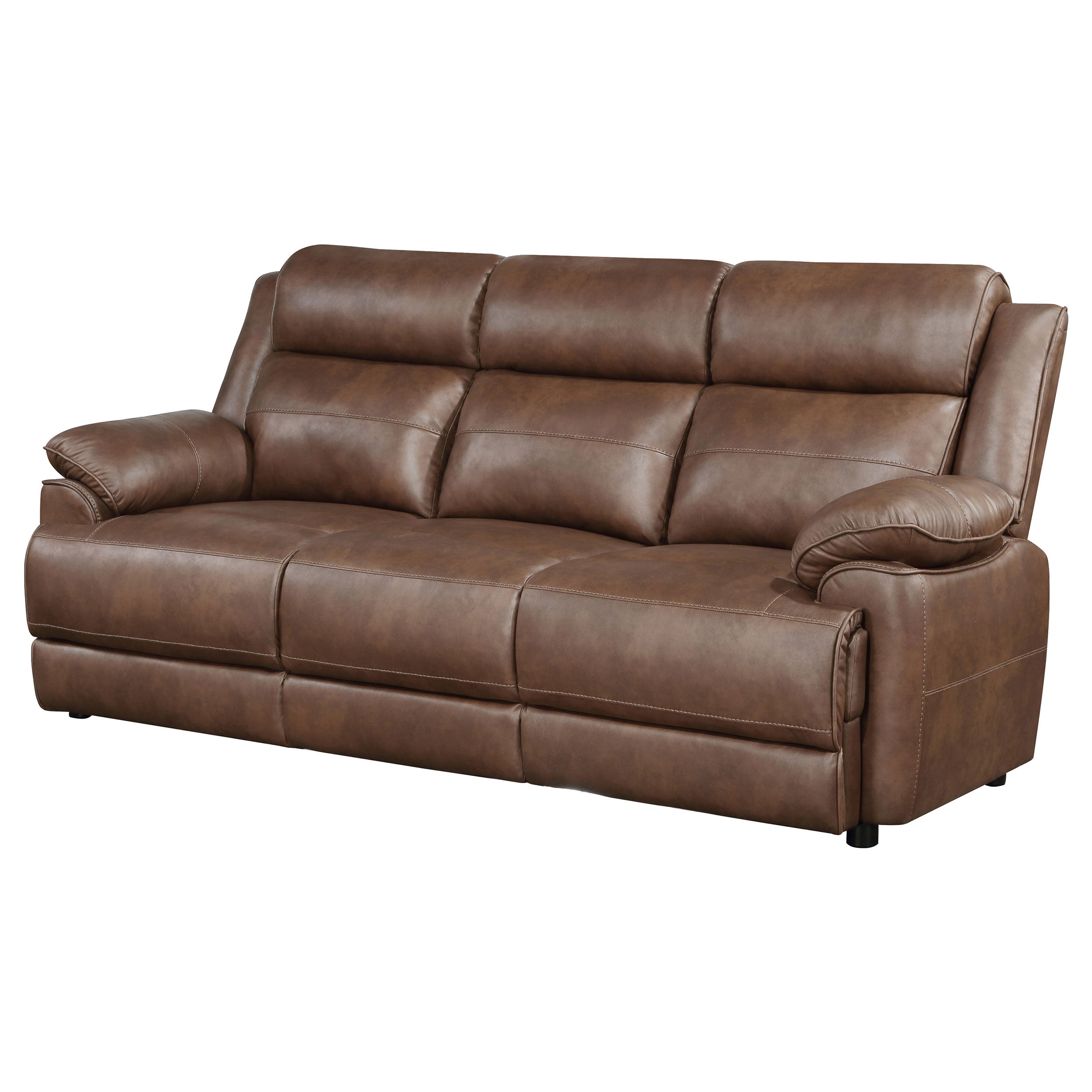 Triple Tree Worthington Dark Brown Padded Arm Sofa