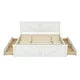 King Size Platform Bed with Headboard and Four Storage Drawers, Wooden Storage Platform Bed Frame with Support Legs & Support Slats, Indoor Mattress Foundation for Bedroom Dorm, White