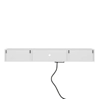 Wall Mounted Floating 65" TV Stand with 16 Color LED Lights,Entertainment Center with Storage,Media TV Console Table for Bedroom Living Room,White