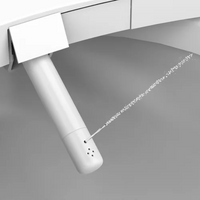 Electric Bidet Smart Toilet Seat with Dual Control Mode, Adjustable Warm Water and Air Dryer, Ultra Slim Heated Toilet Seat, Oscillating and Pulsating Spray Wash, LED Nightlight, Elongated
