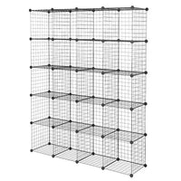20-Cube Organizer Cube Storage Shelves Wire Cube Storage Origami Shelves Metal Grid Multifunction Shelving Unit Modular Cubbies Organizer Bookcase, Ideal for Home, Office, Living Room