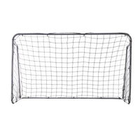 2 Pcs Steel Frame Football Goal, 6.6Ft Football Goal Post Set for Adults Kids Indoor Outdoor, Portable Soccer Goal Net and Field Rope, Including Galvanized Pipe, Easy Assembly