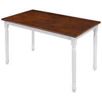 Dining Table Set,3-Piece Dining Table & Bench Set for 4,Solid Wood Kitchen Table with 2 Benches,Modern Dining Table Set Breakfast Nook Kitchen Table Set Kitchen Small Bench Table Set,Cherry+White