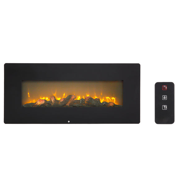 Electric Fireplace - 42 Inch Faux Fireplace with Flame Recessed Installation - Remote Control Operated, Safe for Daily Use Wide Wall Mount Heater
