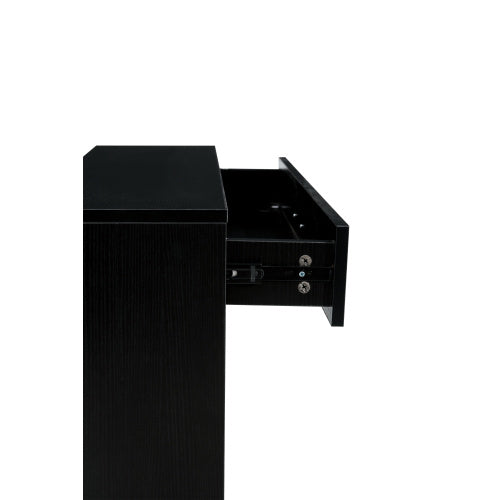 Shoe Cabinet with 2 Flip Drawers,Entryway Shoe Storage Cabinet with Open Shelves and Drawer,Shoe Storage Shelves for Entryway Hallway,Black