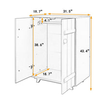 Kids Wardrobe with Hanging Rod, Wooden Wardrobe Cabinet with 2 Doors, Storage Armoires Clothes Hanging Storage Rack for Boys and Girls, Costume Cupboard for Bedroom Nursery, Gray