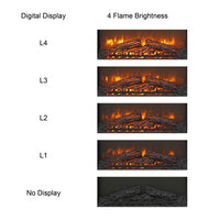 23 Inch Electric Fireplace Insert, Recessed Wall Mounted Electric Fireplace, Ultra Thin Heater with Log Set and Realistic Flame, Overheating Protection, CSA/UL Certification